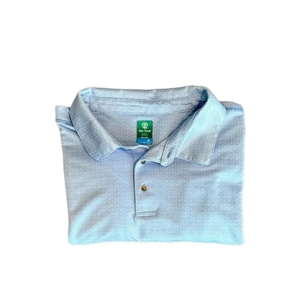 Pro Tour Men’s Cool Play Golf shirt. Size 2XL. Carolina or just light Blue - Picture 3 of 9